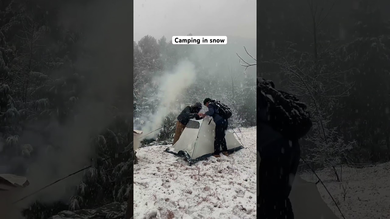Camping in snow 😍