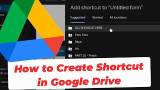 How to Create Shortcut in Google Drive (Quick Access)