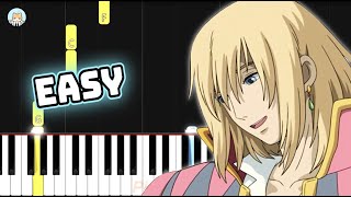 Howl's Moving Castle OST  'Merry Go Round of Life'  EASY Piano Tutorial & Sheet Music