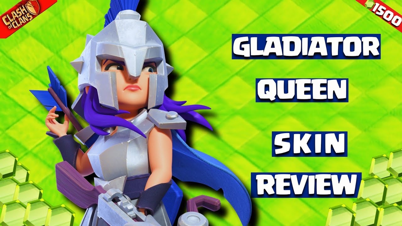 Gladiator Queen Skin Review |  Gladiator Queen all Animations | Clash of Clans | Clashflict