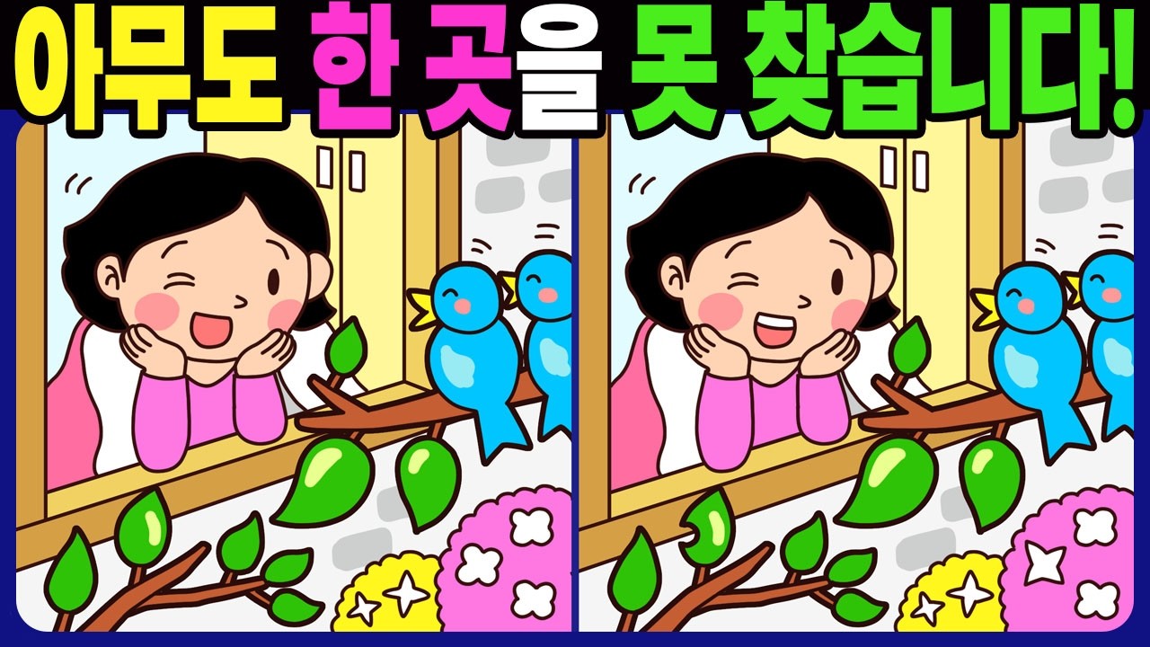 【다른그림찾기 | 치매예방】아무도 3개 중 한 곳은 못 찾습니다! 재밌고 건강한 두뇌 훈련 퀴즈 문제! 【틀린그림찾기 | 두뇌운동 | Find Difference】#1493