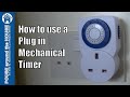 How to use a plug in mechanical timer. Electronic plug in timer tutorial.