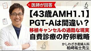 【43歳AMH1.1】PGT-Aで安心は間違い？移植キャンセルが続く理由と保険終了後に最短で結果を出す「貯卵」｜かしわざき産婦人科 柏崎祐士先生【ジネコ_妊活応援since2000】#不妊治療