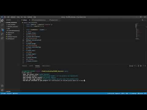 node.js ReadMe Generator
