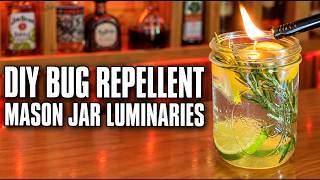 DIY Bug Repellent Mason Jar Luminaries ~ Beautiful Outdoor Idea