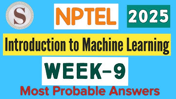 Introduction to Machine Learning || NPTEL week 9 answers 2025 #nptel #ml #skumaredu