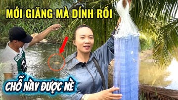 Giăng Lưới Dưới Kênh Nhỏ Chưa Gì Đã Dính Cá Rô Rồi - Thôn Nữ Vĩnh Long