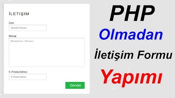 php olmadan iletişim formu yapımı