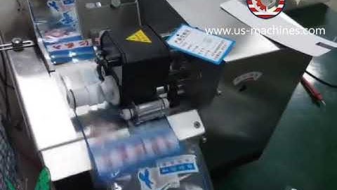 Automatic plastic bag pouch paging feeding roller coding printing machine testing video