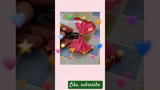 Mini hair bow l fabric bow making l tictac clip bow #bow #shorts #asmr #clipbow