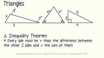 ACT Math -  Plane Geometry - Triangles (Part 1 of 2)