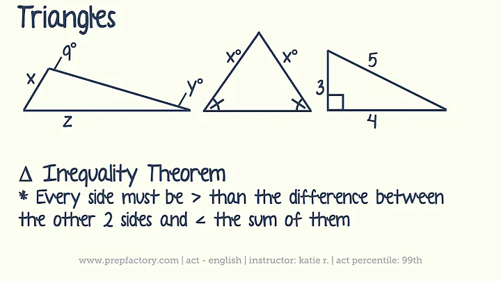 ACT Math -  Plane Geometry - Triangles (Part 1 of 2)