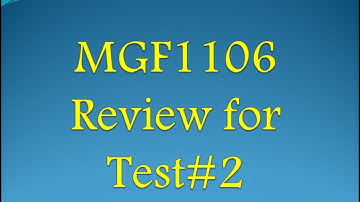 MGF1106-Review for Test#2-Part-A