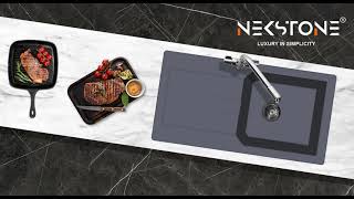 Single bowl Drian Board 39x20 Granite/Quartz Kitchen Sink | Nekstone Sink | +91 8866339793