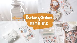 packaging etsy and shopify orders ASMR w/soft music - how i package scrunchies and stickers - 40 min screenshot 5