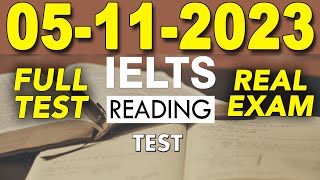 IELTS READING PRACTICE TEST 2023 WITH ANSWER | 05.11.2023