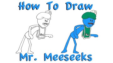 ✍️ How To Draw Mr. Meeseeks | Rick And Morty | Step By Step Tutorial