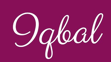 Learn how to Write the Name Iqbal Signature Style in Cursive Writing