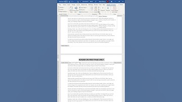 Different Headers on different Pages in MS Word