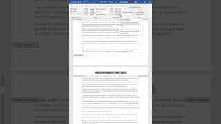 Different Headers on different Pages in MS Word