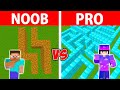 Minecraft noob vs hacker giant maze build challenge