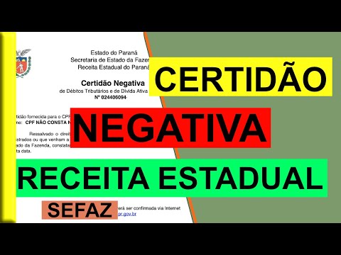 COMO TIRAR A CERTIDÃO NEGATIVA DA RECEITA ESTADUAL (PASSO A PASSO)