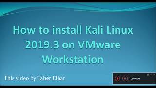 A step by guide to install kali linux 2019.3 on vmware workstation 15
pro. i'm very thankful subscribe and share this video:) thanks for
watching!