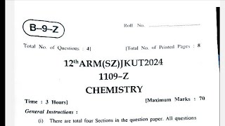 JKBOSE CLASS 12TH CHEMISTRY QUESTION PAPER SOFTZONE 2024 screenshot 5