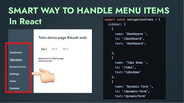 Better way to handle menu item in react #reactmenu #menuitems