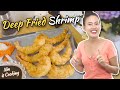 Thai deep fried shrimp - Goong Tod (กุ้งทอด) || Nin is cooking