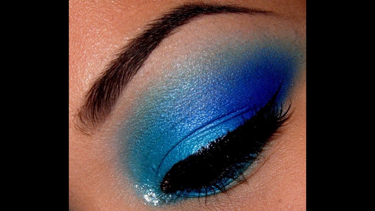 8. Blue Hair and Colorful Eyeshadow Makeup Tutorial - wide 1