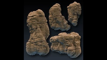 Rock Face & Cliff Blocks 02 3D model from CGTrader.com