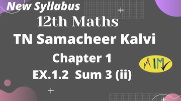 TN Samacheer 12th Maths Chapter 1 Ex.1.2 concept video solving Ex 1.2 Sum 3 (ii) Gauss Jordan method