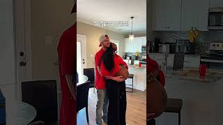 Holding up my pregnant wife's belly#funny #happy #couple #love #pregnantwomen