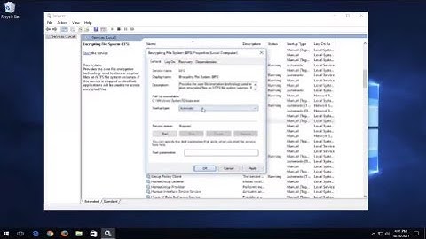 How To Turn Encrypting File System EFS Service On Or Off In Windows 10/8/7