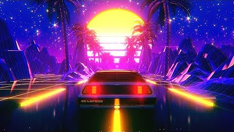 DELOREAN RETROWAVE 3D ANIMATION LOOP // UHD 4K 60fps