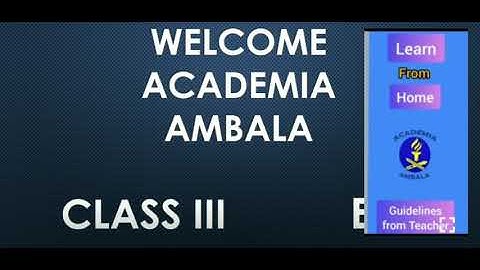 Class III / EVS/ Lesson - 15 / Means of Communication (Module -1)