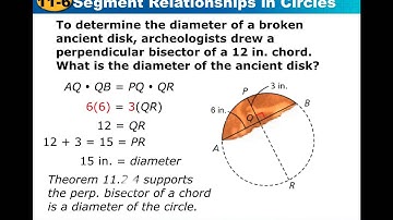 Geometry Lesson 11.6 Segment Relationships in Circles