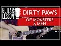 Dirty Paws Guitar Tutorial - Of Monsters & Men Guitar Lesson 🎸 |Easy Fingerpicking + Guitar Cover|