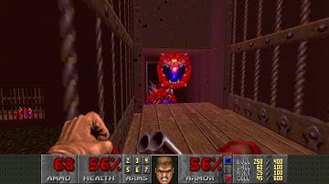 Doom II (1994) - MAP26: The Abandoned Mines [4K 60FPS]