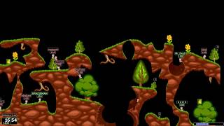 Worms Armageddon - Crazy Game (1v1) lNNNxPavelB vs MIGHTY`taner