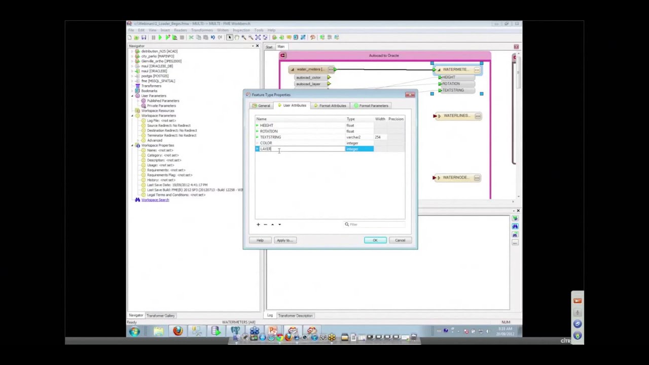 Transforming AutoCAD text and line data into Oracle Spatial data