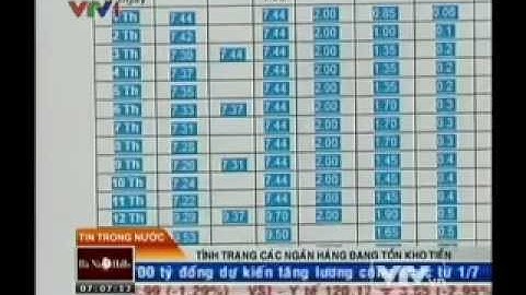 Các ngân hàng đang tồn kho tiền