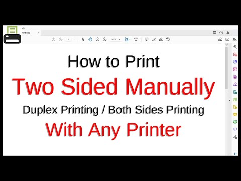 How to print Two-Sided Manually: Duplex Printing l Both Side Printing | With Any Printer
