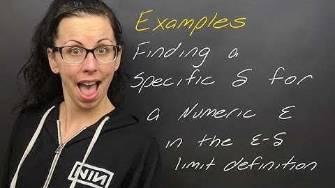 Examples: Epsilon-Delta Proofs, Finding the Specific Delta for a Specific Epsilon