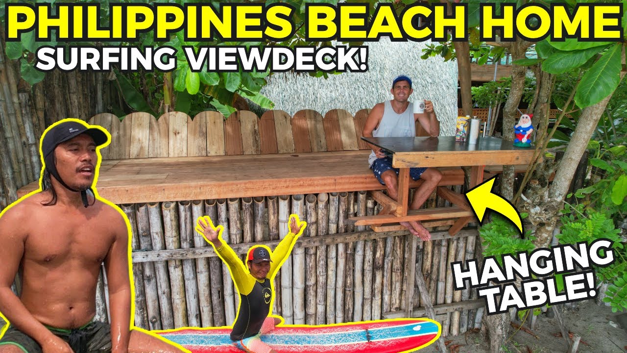 PHILIPPINES BEACH LAND BUILDING Bamboo Wooden Surf Viewdeck! (Cateel