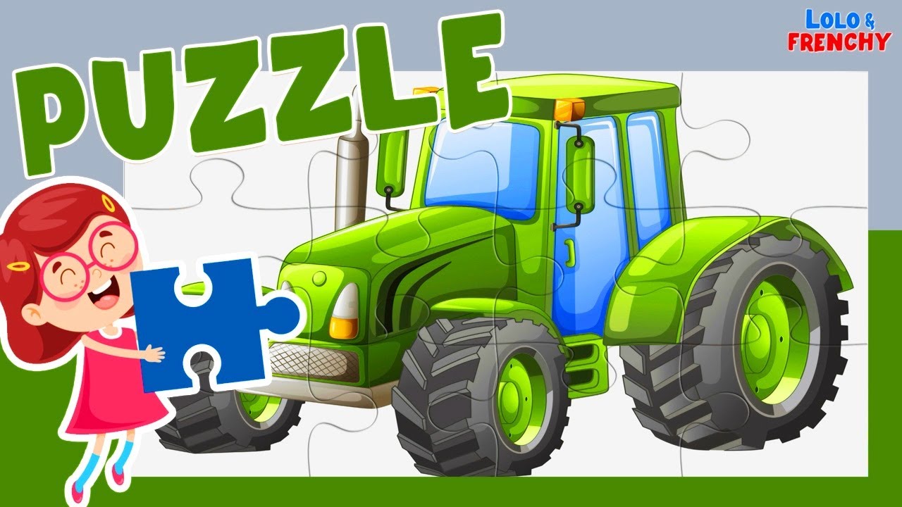 Puzzle slagalice 🧩 TRAKTOR 🚜 Zabavna igra za malu djecu (Pažnja i