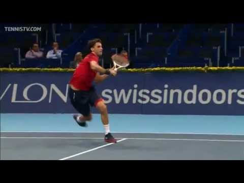 Dimitrov's Hot Shot Behind The Back Half Volley In Basel