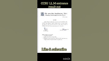 CCSU LL.M  entrance result out #ccsu #ccsuexam2023 #ccsuresultupdate  #llm