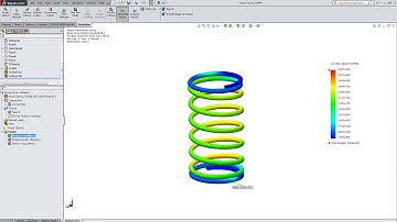 SolidWorks Tutorial: Helical Spring Force Simulation